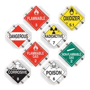 Aluminum Flip Placard - 8 Legend, Worded, 16"x15.5", White Back Plate