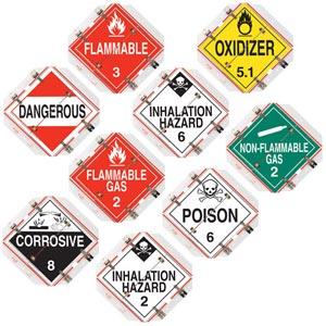 Super Flip Placard - 9 Legend, Worded, 16"x15.5", White Back Plate