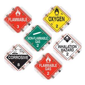 Super Flip Placard - 6 Legend, Worded, 16"x15.5", White Back Plate