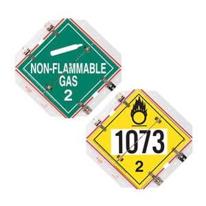 Super Flip Placard - 2 Legend, Worded/Numbered, 16"x15.5", White Back Plate