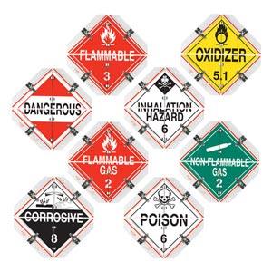 Super Flip Placard - 8 Legend, Worded, 16"x15.5", White Back Plate