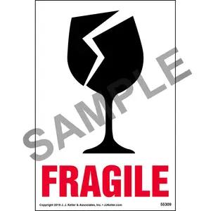 Fragile Shipping Label with Icon