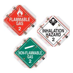 Super Flip Placard - 3 Legend, Worded, 16"x15.5", White Back Plate