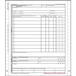 Uniform Hazardous Waste Manifest Continuation Sheet - Pin-Feed Continuous Format