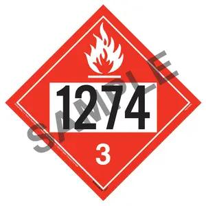 1274 Placard - Class 3 Flammable Liquid