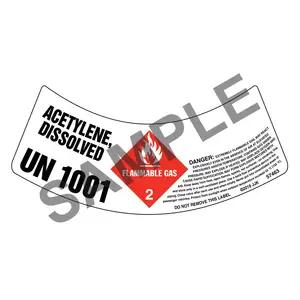 Gas Cylinder Shoulder Labels - Flammable Gas