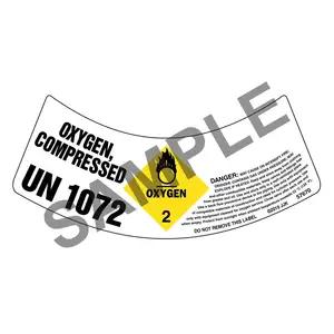 Gas Cylinder Shoulder Labels - Oxygen