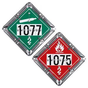 Canadian Numer-All™ Flip Placard, 2-Legend, Unpainted Back Plate