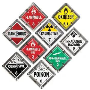 Aluminum Flip Placard - 9 Legend, Worded, Unpainted Back Plate, Split or Standard Panel