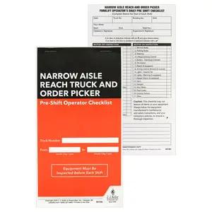 Narrow Aisle Reach Truck and Order Picker Pre-Shift Inspection Checklist