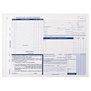 Auto Repair Form, Snap-Out Format – Stock