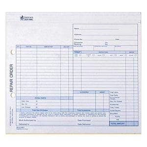 Auto Repair Order, Condensed, Carbonless, Snap-Out Format – Stock