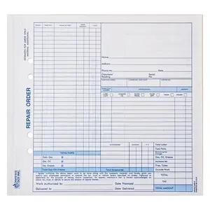Auto Repair Order, Carbonless, Snap-Out Format – Stock