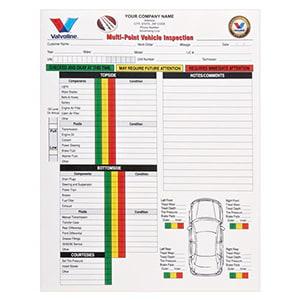 Multi-Point Vehicle Inspection Form, Carbonless, Snap-Out Format – Stock