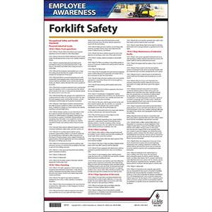 Forklift Safety Employee Awareness Poster