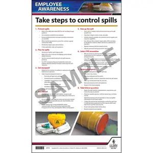 Workplace Spill Control - Employee Awareness Poster