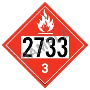 2733 Placard - Class 3 Flammable Liquid
