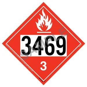 3469 Placard - Class 3 Flammable Liquid