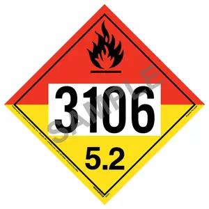 3106 Placard - Division 5.2 Organic Peroxide