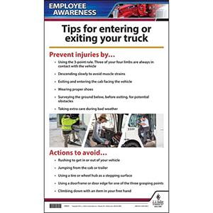 Safely Entering and Exiting Your Truck - Driver Awareness Poster