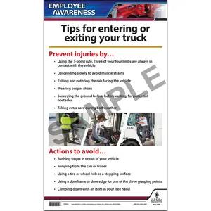 Safely Entering and Exiting Your Truck - Driver Awareness Poster