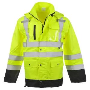 J. J. Keller® SAFEGEAR® Rain Jacket Type R Class 3 - Zipper Closure