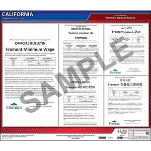 California / Fremont Minimum Wage Poster