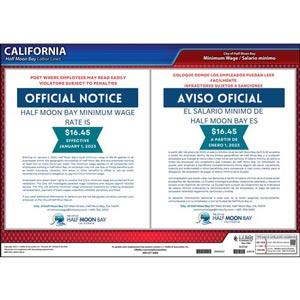 California / Half Moon Bay Minimum Wage Poster