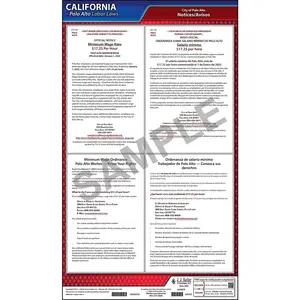 California / Palo Alto Minimum Wage Poster