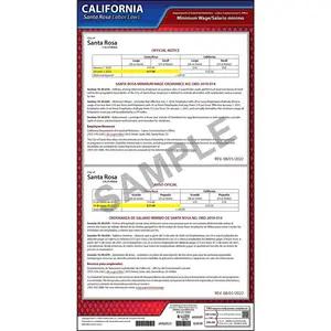 California / Santa Rosa Minimum Wage Poster