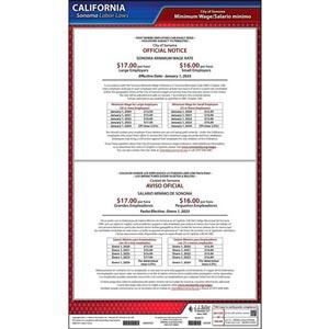 California / Sonoma Minimum Wage Poster