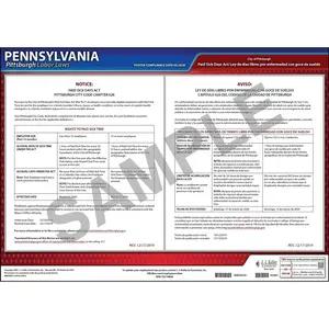 Pennsylvania/Pittsburgh Paid Sick Leave Poster