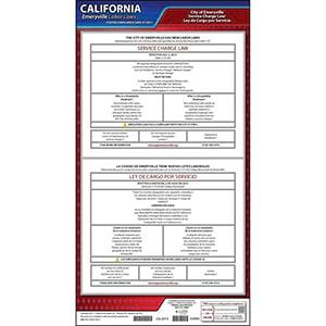 California / Emeryville Service Charge Law Poster