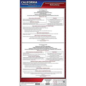 California / Emeryville Fair Workweek Ordinance Poster