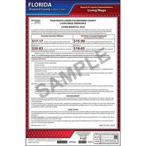 Florida / Broward County Living Wage Poster