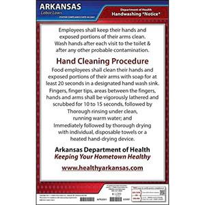 Arkansas Hand Washing Poster