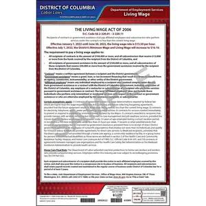 District of Columbia Living Wage Ordinance Poster