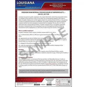 Louisiana Whistleblower Poster