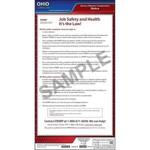 Ohio Workplace Safety & Health for Public Employees Poster