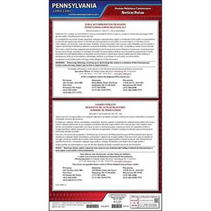 Pennsylvania Public Accommodation Provisions Poster