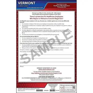 Vermont Healthcare Whistleblower's Protection Act Poster