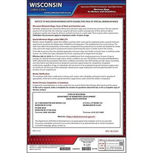 Wisconsin Disabilities Paid at a Special Minimum Wage Poster