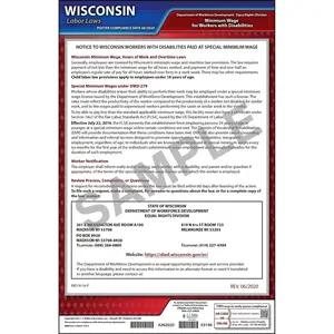 Wisconsin Disabilities Paid at a Special Minimum Wage Poster