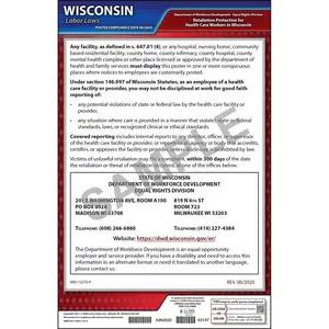 Wisconsin Retaliation Protection for Health Care Workers Poster