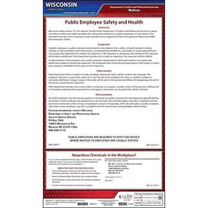 Wisconsin Workplace Safety & Health for Public Employees Poster