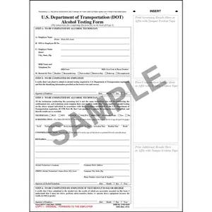 U.S. DOT Alcohol Testing Form w/ 1-Line Street Address
