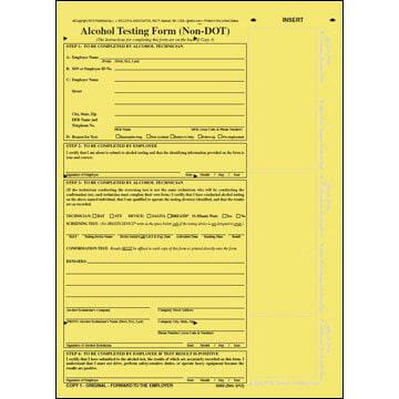Alcohol Testing Form - Non-DOT Format