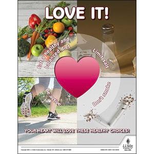 Your Heart Will Love These Healthy Choices - Health & Wellness Awareness Poster