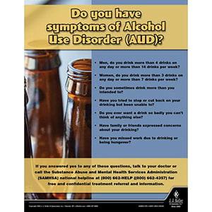 Do You Have Symptoms of Alcohol Use Disorder - Transportation Safety Poster