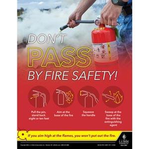 Don't Pass By Fire Safety - Construction Safety Poster
